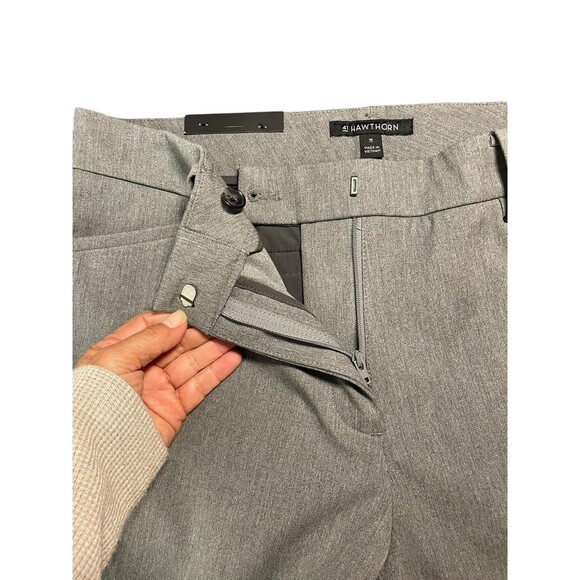 41 Hawthorn Becca Straight Leg Adjustable Hem Pants Gray NWT Size 10 Mid Rise - Picture 8 of 13